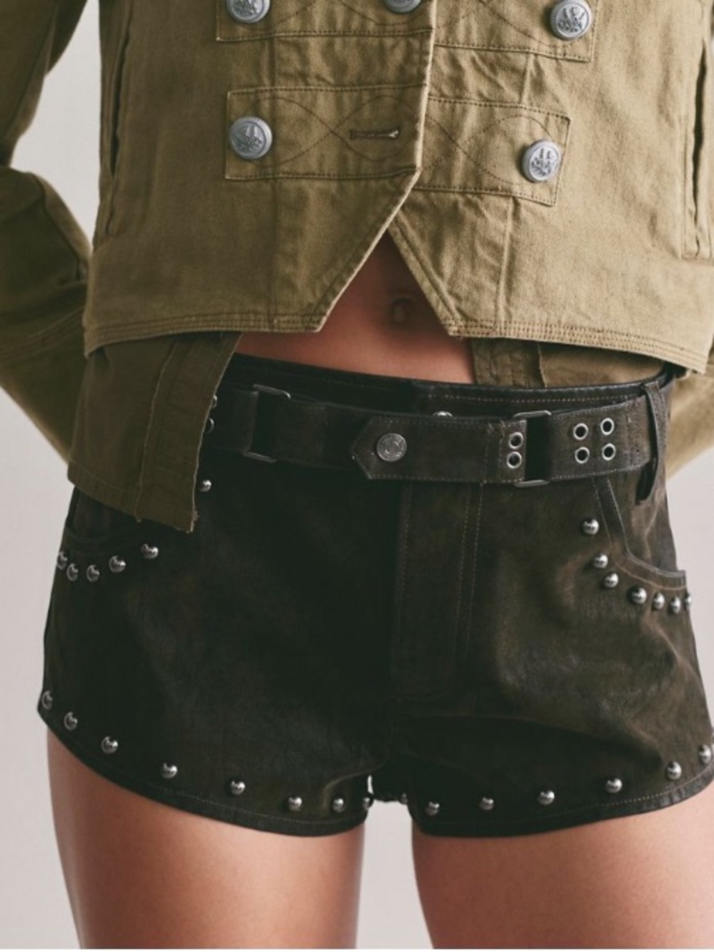 Free People We the Free The Cool Kid Suede Micro Shorts